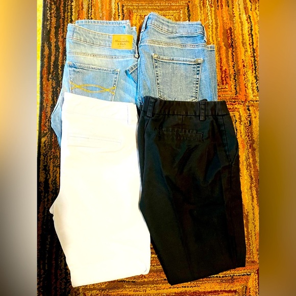 Lot Of 4 abercrombie fitch jeans 2S W26 L31 Pants/breeches 2R 2 P Forever 21 -26 - Picture 1 of 13